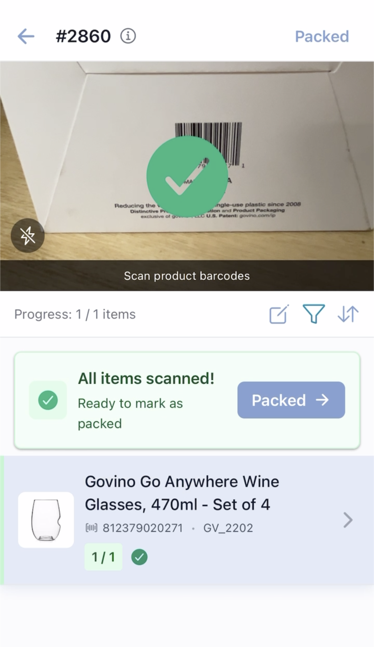 Scanrabbit scanning an order